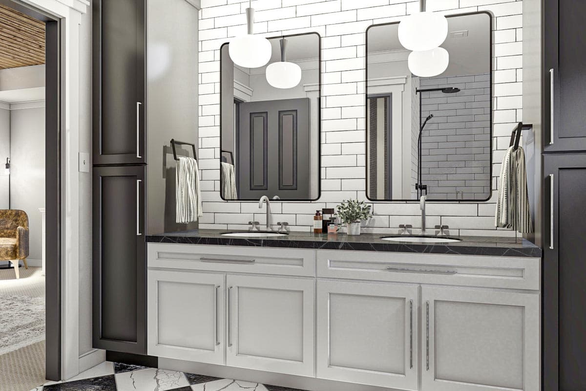 Plan 623117DJ: 2202 Square Foot Contemporary Traditional-style House Plan with 4 Bedrooms - Image #11 - Craftsman, New American, Traditional