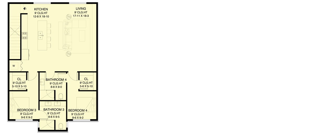 Plan 311033RMZ: 5-Bed Exclusive Modern Home Plan with Two Kitchens and a Pool House - Floor Plan - Finished Lower Level - Contemporary, European, Mid Century Modern, Modern, Mountain, Scandinavian, Transitional, Vacation