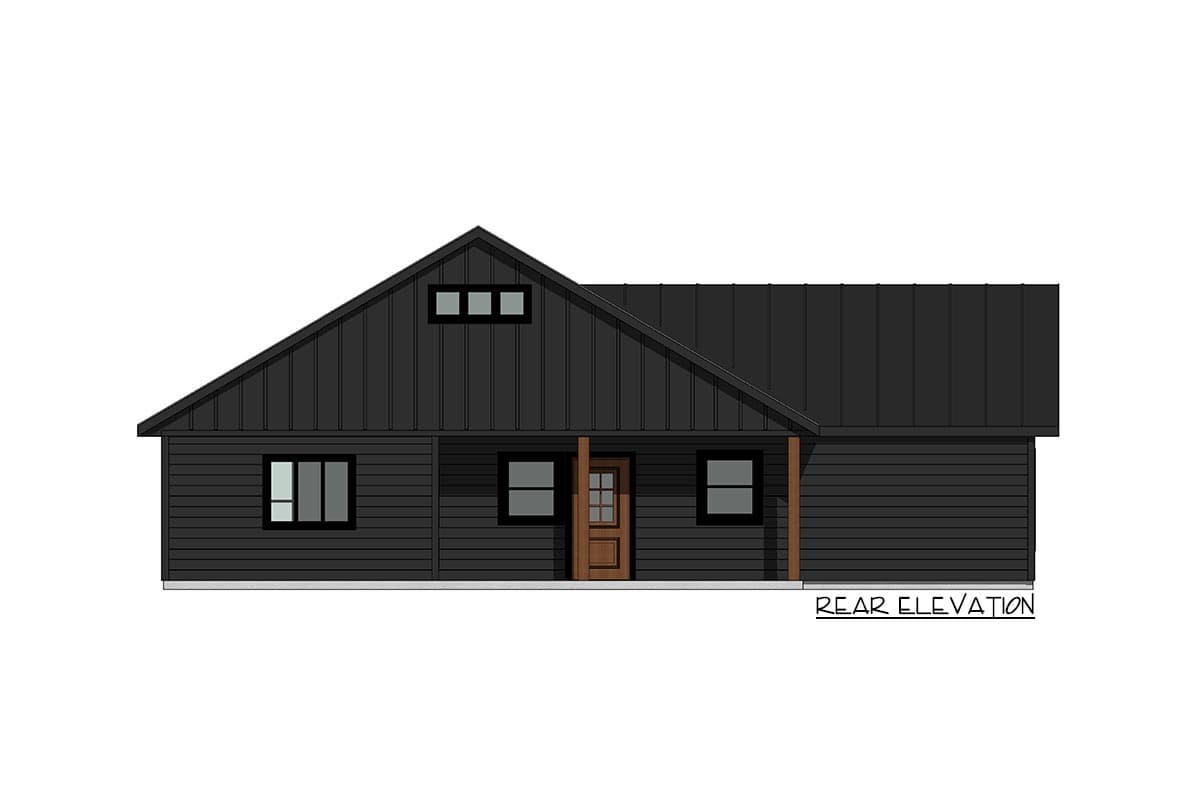 Plan 420048WNT: 1240 Sq Ft Rustic 3 Bedroom New American Ranch with Large Mudroom - Image #4 - Cottage, Craftsman, Mountain, New American, Ranch, Rustic