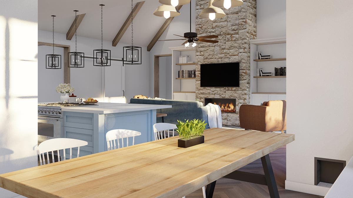 Plan 70781MK: French Country House Plan with Angled 3-car Garage with Game Room Above - Image #11 - European, French Country, Traditional