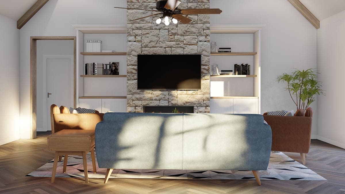 Plan 70781MK: French Country House Plan with Angled 3-car Garage with Game Room Above - Image #13 - European, French Country, Traditional