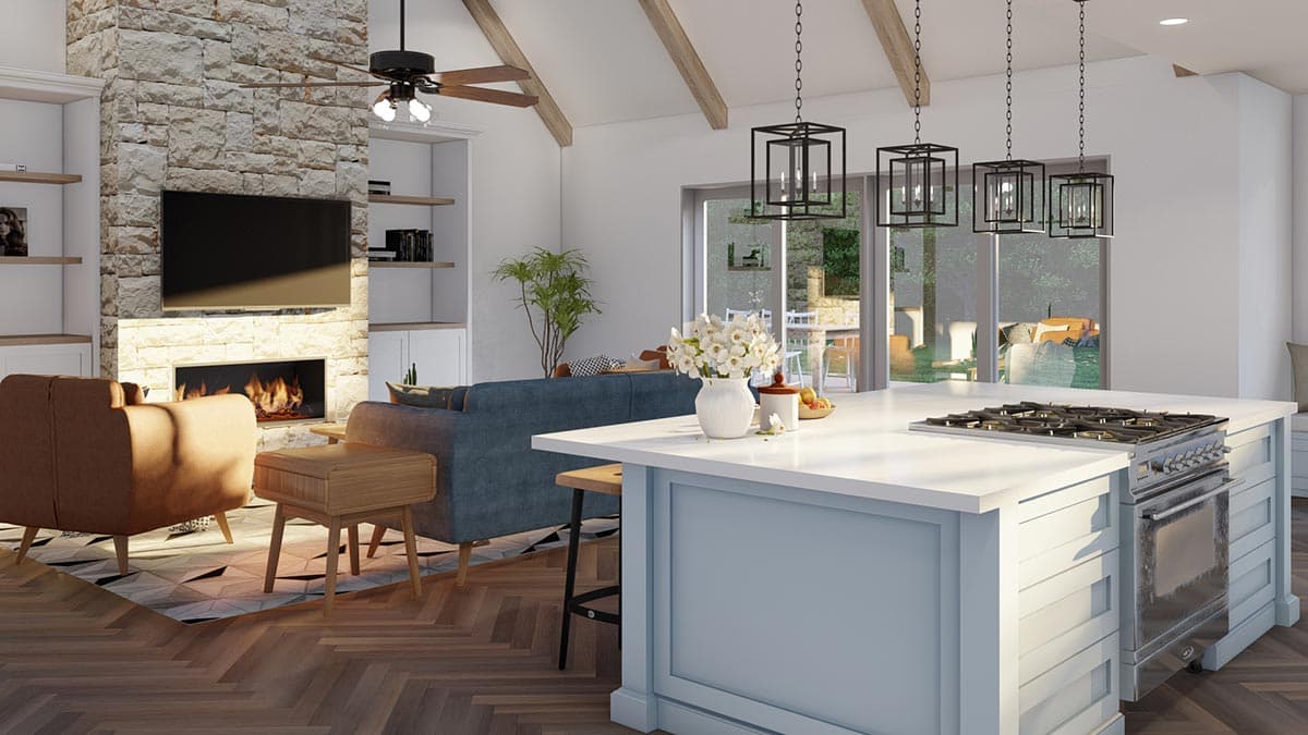 Plan 70781MK: French Country House Plan with Angled 3-car Garage with Game Room Above - Image #15 - European, French Country, Traditional