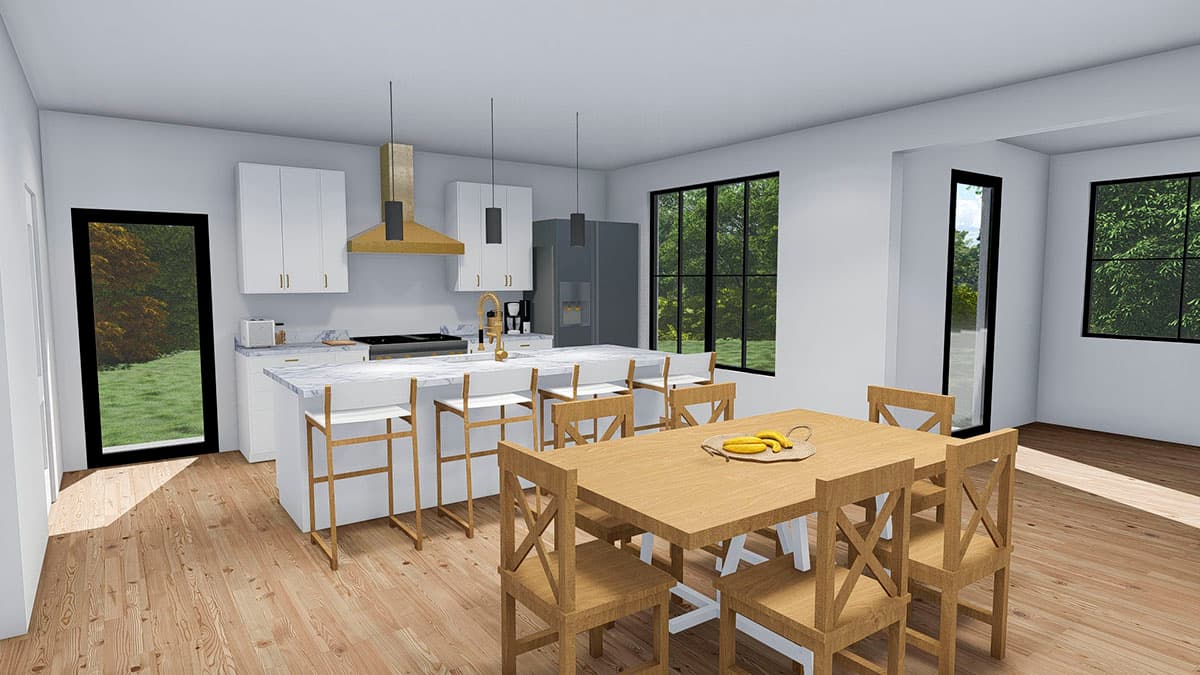 Plan 490038NAH: Transitional Contemporary Home Plan for Sloped Lot - Image #6 - Contemporary, New American, Transitional