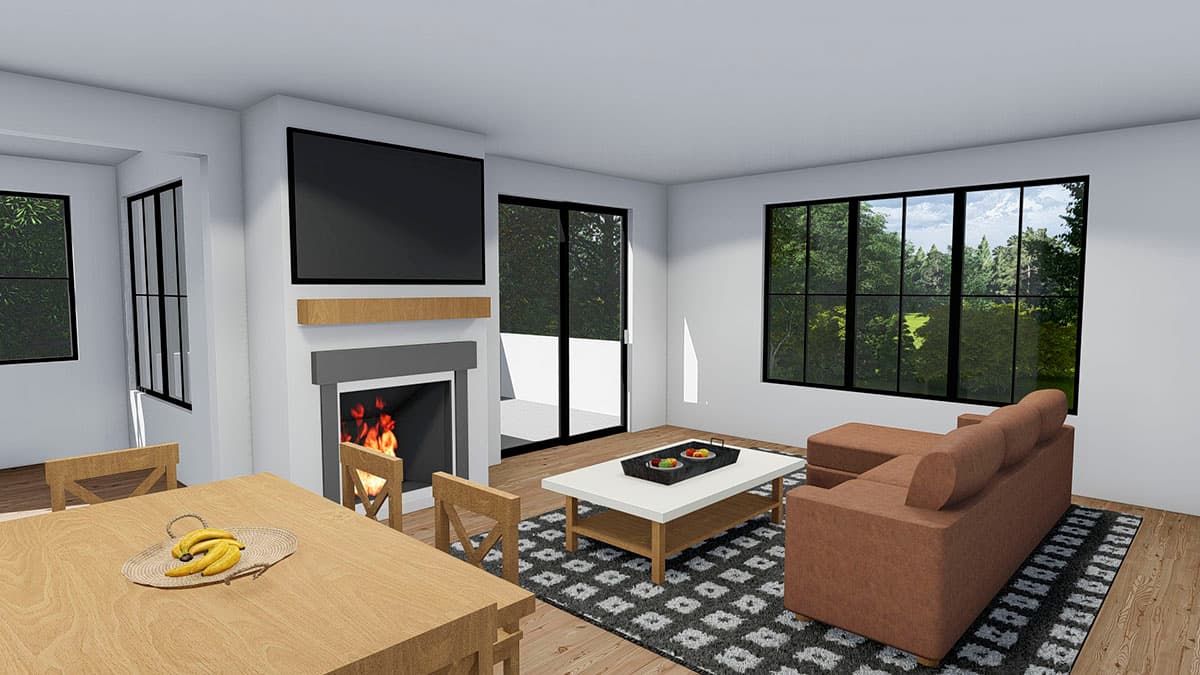 Plan 490038NAH: Transitional Contemporary Home Plan for Sloped Lot - Image #7 - Contemporary, New American, Transitional