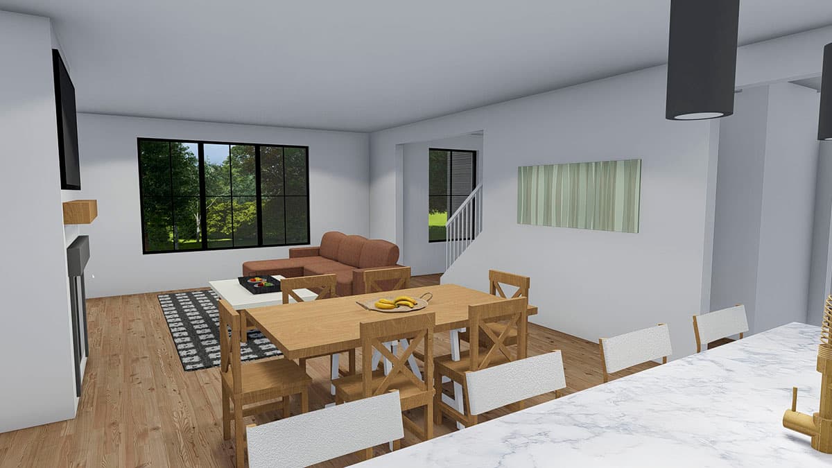 Plan 490038NAH: Transitional Contemporary Home Plan for Sloped Lot - Image #8 - Contemporary, New American, Transitional