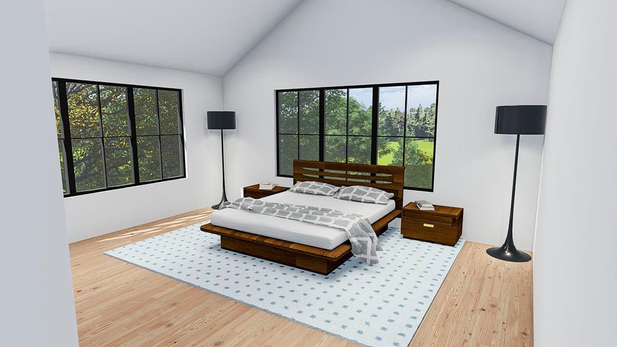 Plan 490038NAH: Transitional Contemporary Home Plan for Sloped Lot - Image #9 - Contemporary, New American, Transitional