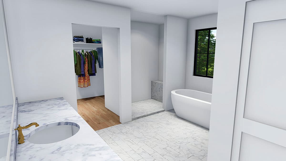 Plan 490038NAH: Transitional Contemporary Home Plan for Sloped Lot - Image #10 - Contemporary, New American, Transitional