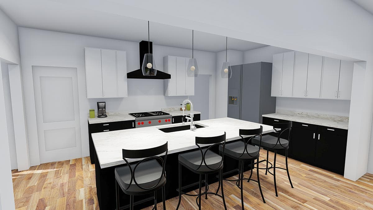 Plan 490039NAH: Modern Farmhouse Bungalow with Loft and 2 Upstairs Bedrooms - Image #7 - Country, Craftsman, Farmhouse, Modern Farmhouse, New American