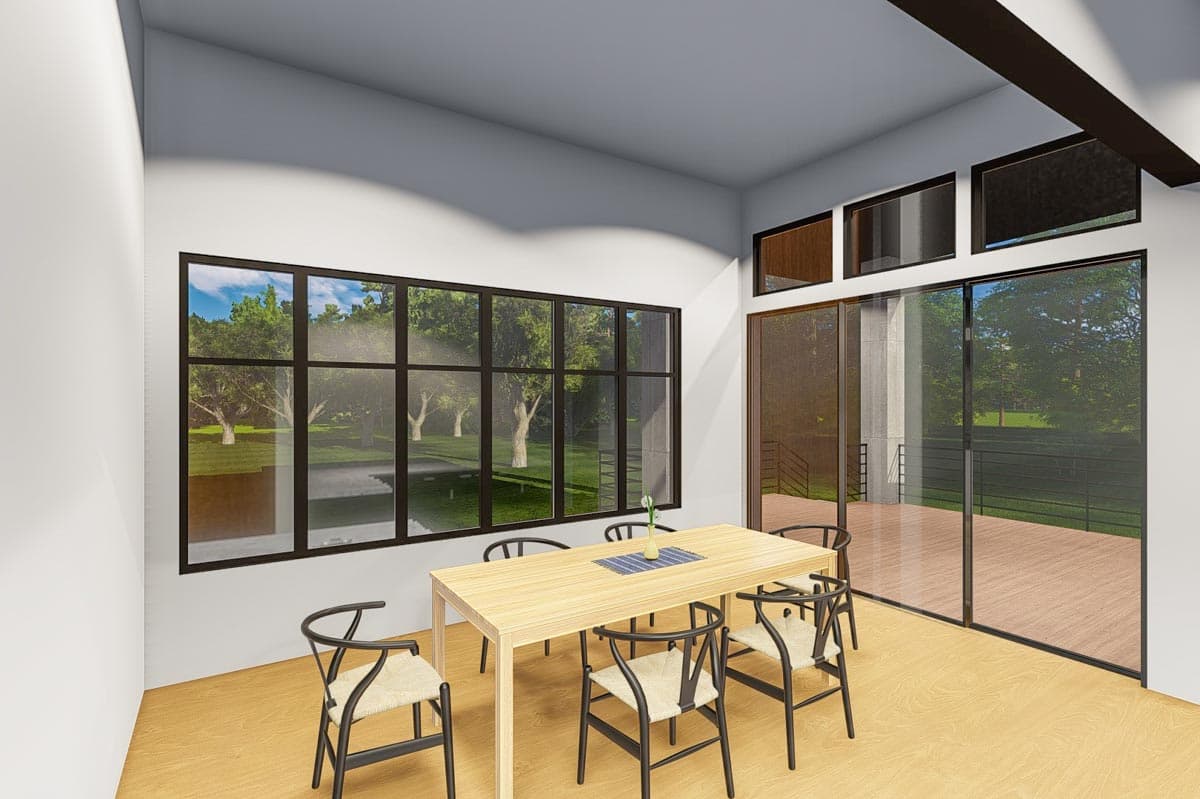 Plan 490040NAH: Modern One-story Home Plan with Flex Rooms and Outdoor Spaces - Image #8 - Contemporary, Mid Century Modern, Modern, Prairie
