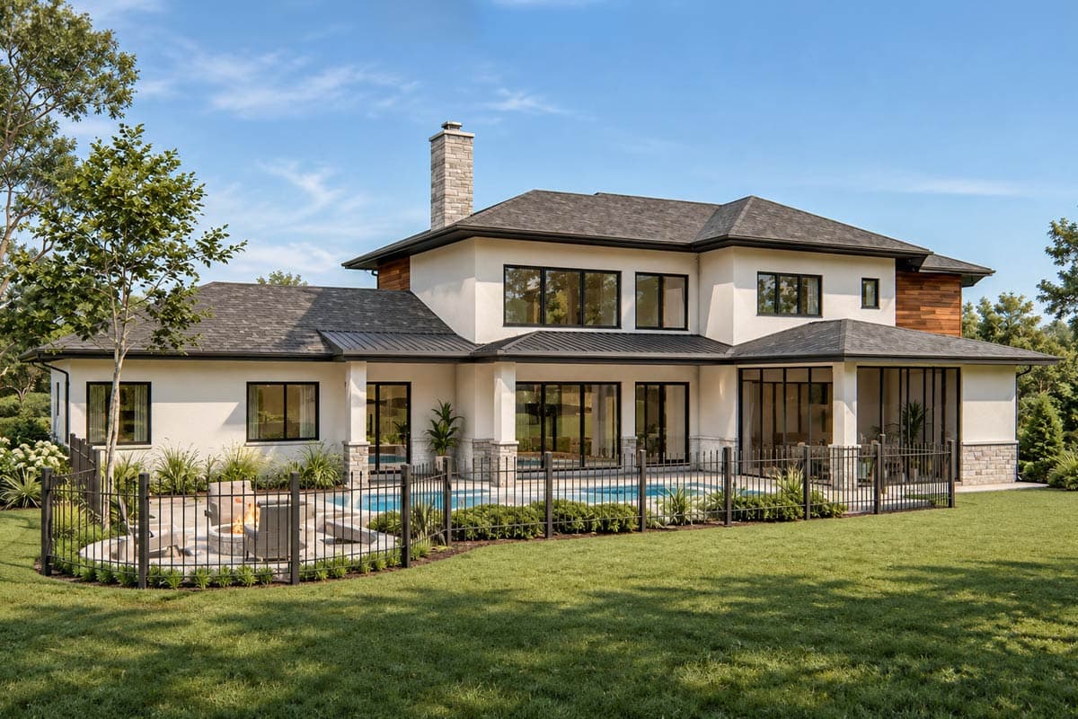 Plan 871022JEN: 2-story Modern Home Plan with 3 Half Baths and Bonus Expansion - Image #4 - Contemporary, Modern, Northwest, Prairie, Transitional