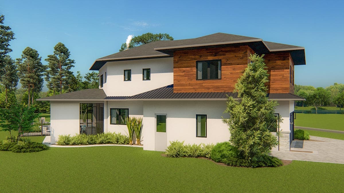 Plan 871022JEN: 2-story Modern Home Plan with 3 Half Baths and Bonus Expansion - Image #4 - Contemporary, Modern, Northwest, Prairie, Transitional