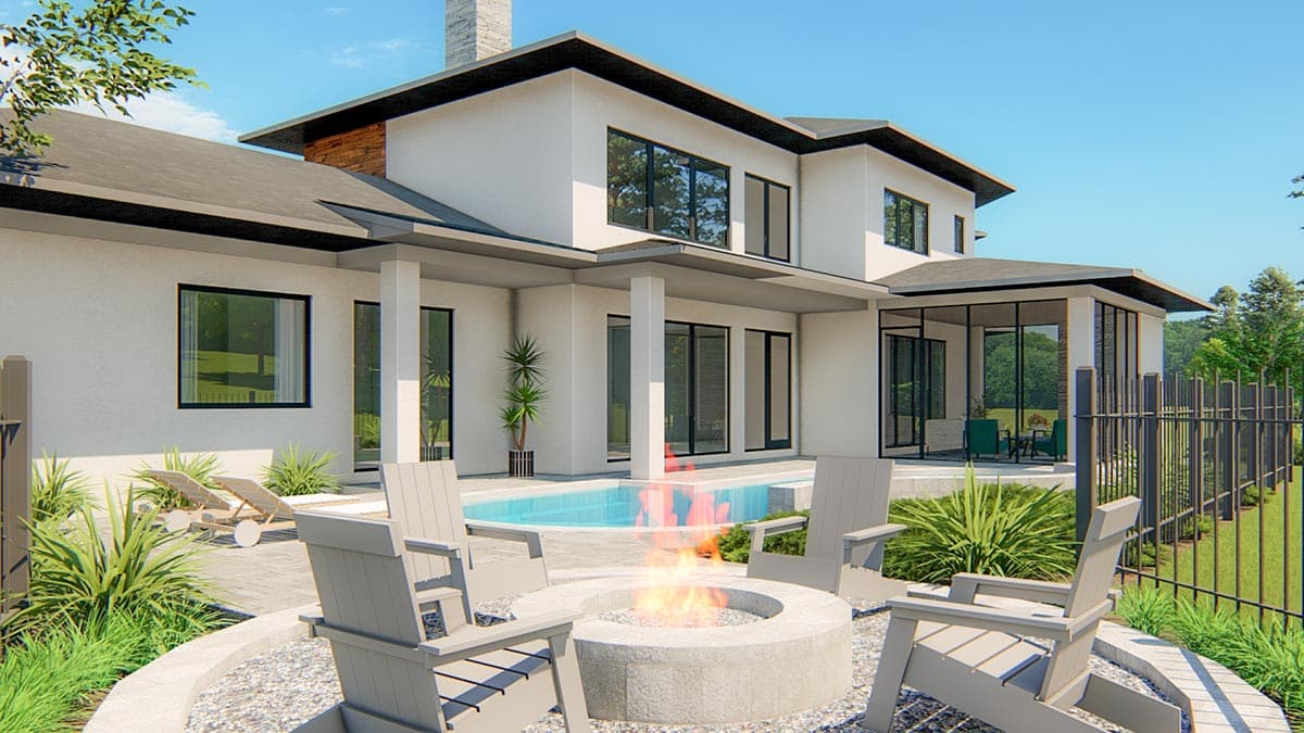 Plan 871022JEN: 2-story Modern Home Plan with 3 Half Baths and Bonus Expansion - Image #7 - Contemporary, Modern, Northwest, Prairie, Transitional