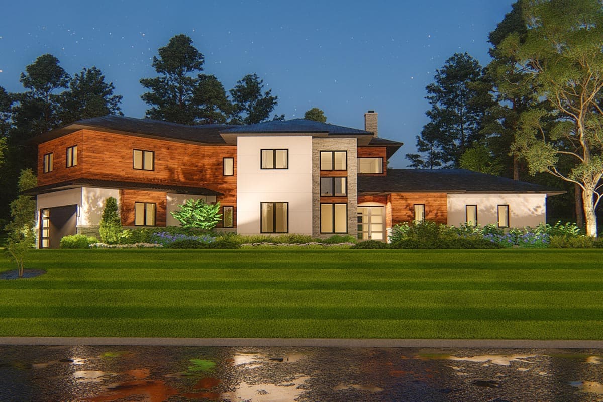 Plan 871022JEN: 2-story Modern Home Plan with 3 Half Baths and Bonus Expansion - Image #8 - Contemporary, Modern, Northwest, Prairie, Transitional