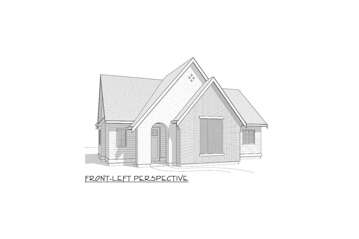 Plan 270060AF: Contemporary European Home Plan with Vaulted Ceiling and Split Bedrooms - 1244 Sq Ft - Image #4 - Contemporary, Cottage, Country, European, Traditional, Transitional