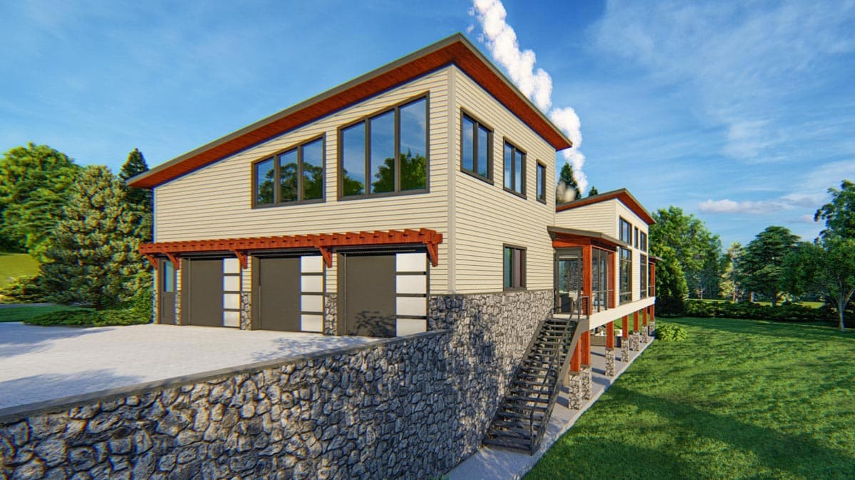 Plan 871023JEN: Pacific Northwest Contemporary-style home with 2 Master Suites and an Elevator - Image #6 - Mid Century Modern, Modern, Northwest, Transitional