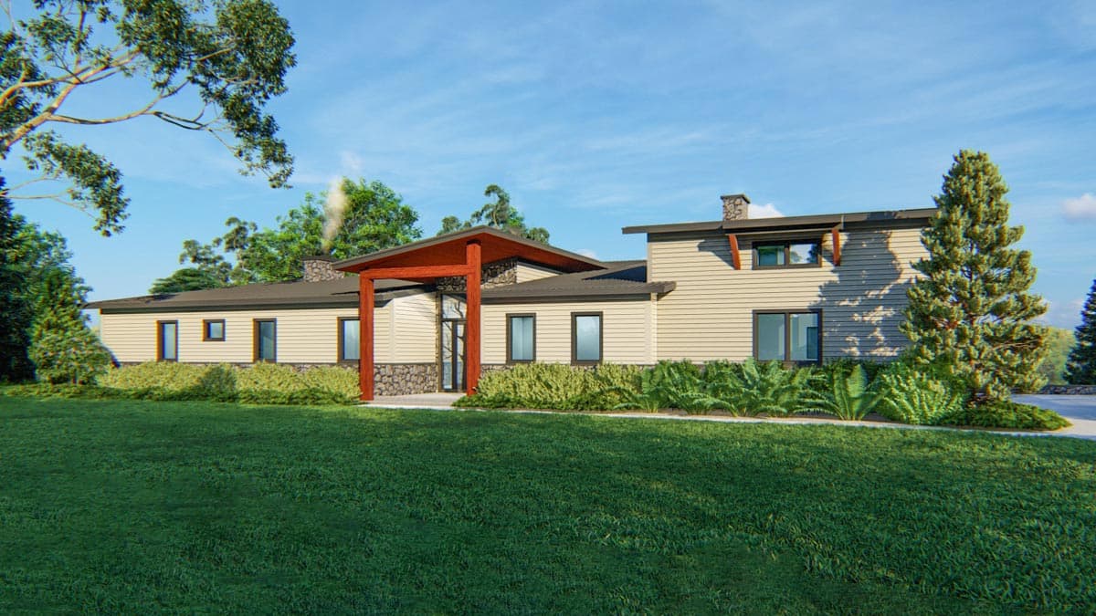 Plan 871023JEN: Pacific Northwest Contemporary-style home with 2 Master Suites and an Elevator - Image #8 - Mid Century Modern, Modern, Northwest, Transitional