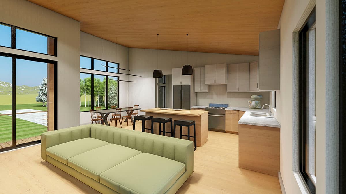 Plan 490042NAH: 3 Bed Modern Mountain Home Plan with Front Balconies - Image #8 - Contemporary, Modern, Mountain, Northwest