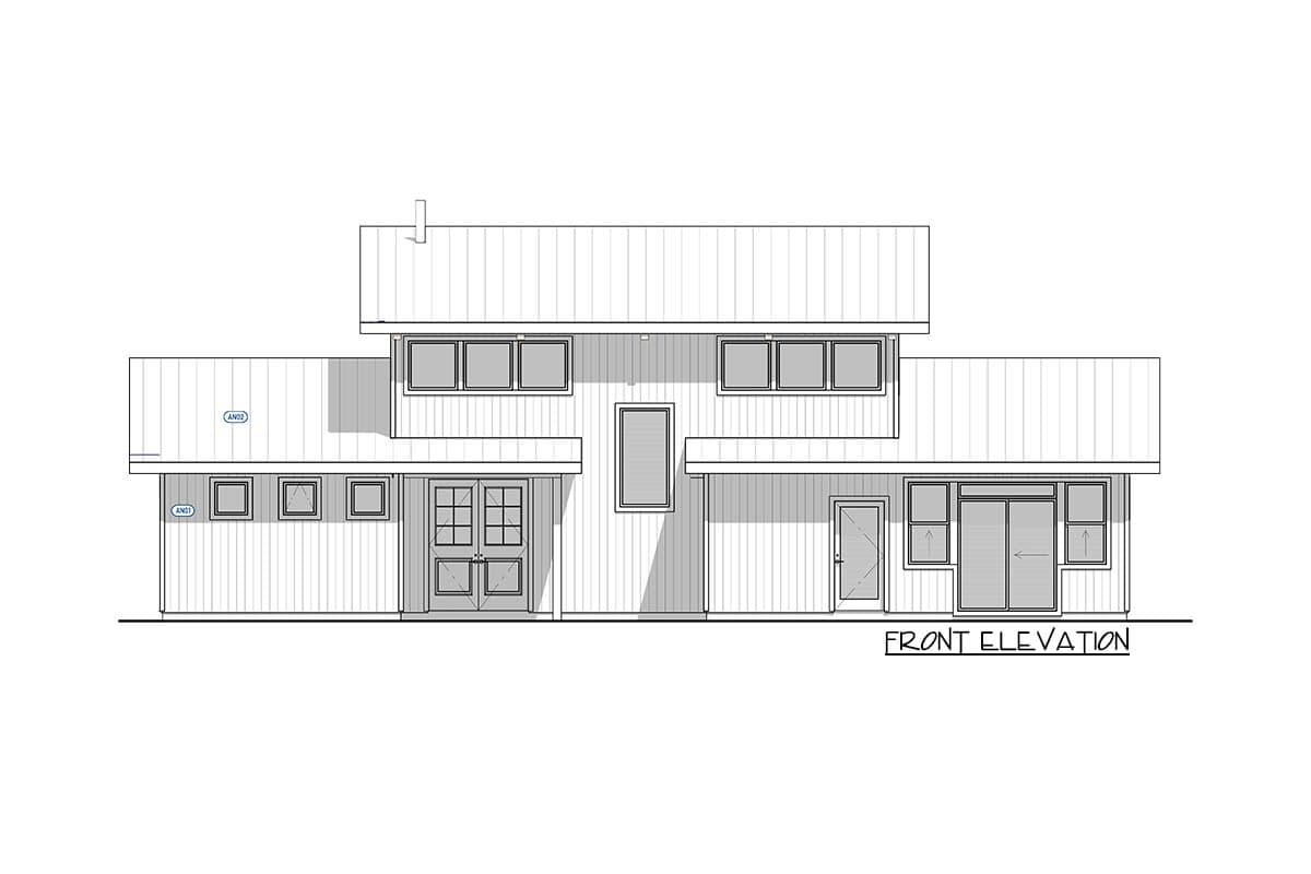 Plan 400009FTY: Contemporary Mountain House Plan with Vaulted Great Room and Loft - 2212 Sq Ft - Image #12 - Contemporary, Mid Century Modern, Modern, Mountain