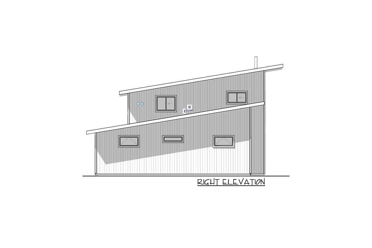 Plan 400009FTY: Contemporary Mountain House Plan with Vaulted Great Room and Loft - 2212 Sq Ft - Image #15 - Contemporary, Mid Century Modern, Modern, Mountain