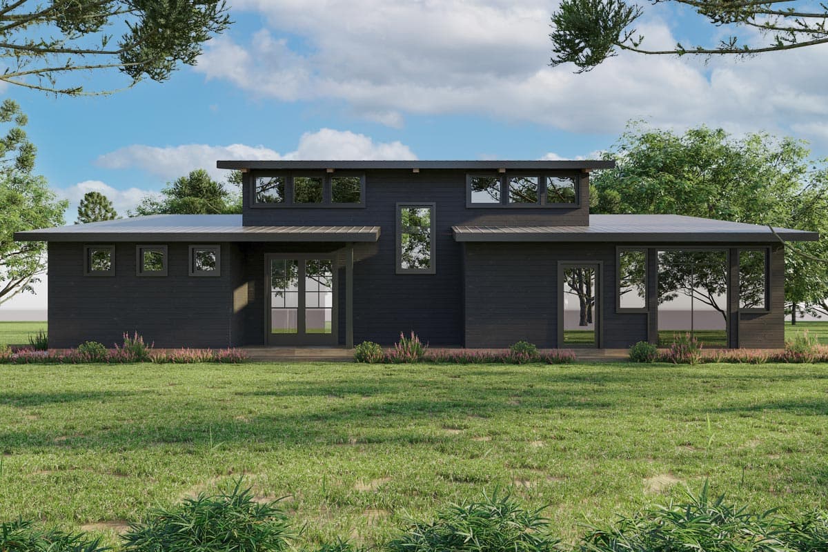Plan 400009FTY: Contemporary Mountain House Plan with Vaulted Great Room and Loft - 2212 Sq Ft - Image #4 - Contemporary, Mid Century Modern, Modern, Mountain