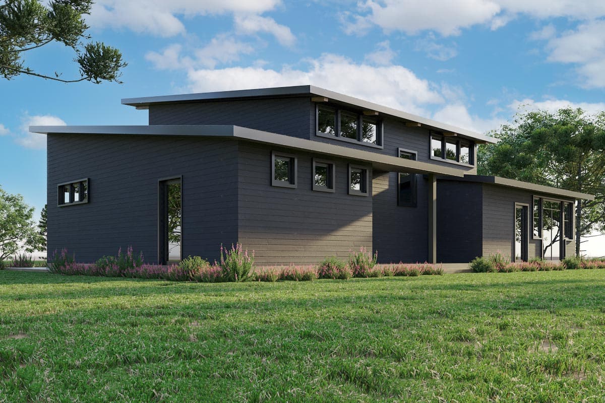 Plan 400009FTY: Contemporary Mountain House Plan with Vaulted Great Room and Loft - 2212 Sq Ft - Image #5 - Contemporary, Mid Century Modern, Modern, Mountain