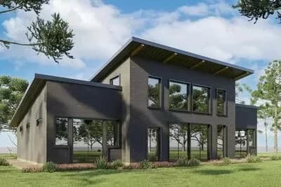 Contemporary Mountain House Plan with Vaulted Great Room and Loft - 2212 Sq Ft