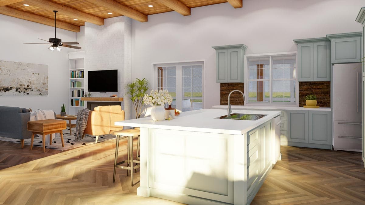 Plan 70783MK: Rustic 3-Bed House Plan with 3-car Garage and a Bonus Room - 2199 Sq Ft - Image #14 - Country, Craftsman, European, Ranch, Traditional