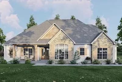 Rustic 3-Bed House Plan with 3-car Garage and a Bonus Room - 2199 Sq Ft