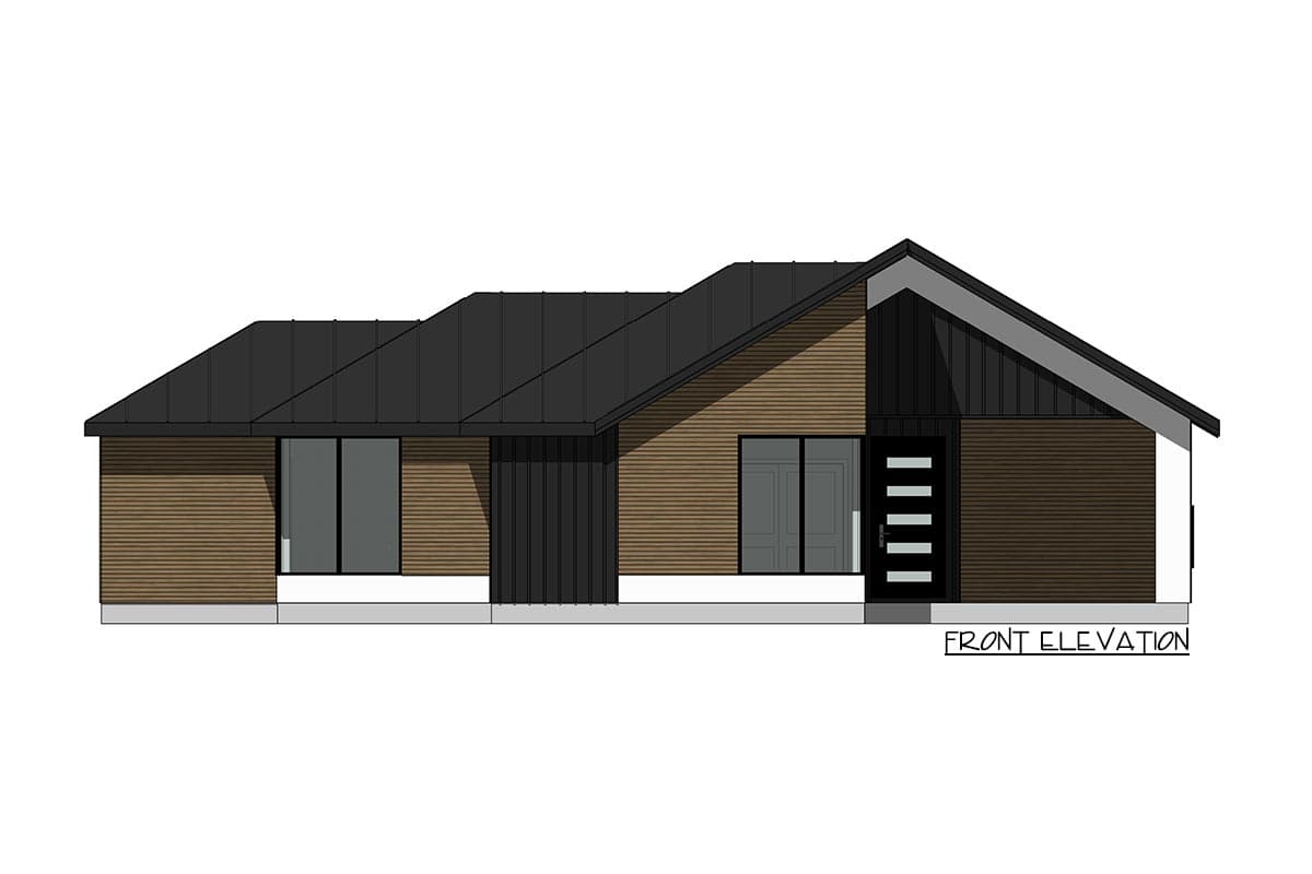 Plan 420050WNT: Mid-century Modern Home Plan with 3 Bedrooms - Image #7 - Contemporary, Mid Century Modern, Modern, Mountain, Northwest, Ranch