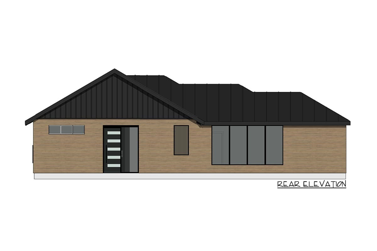 Plan 420050WNT: Mid-century Modern Home Plan with 3 Bedrooms - Image #9 - Contemporary, Mid Century Modern, Modern, Mountain, Northwest, Ranch