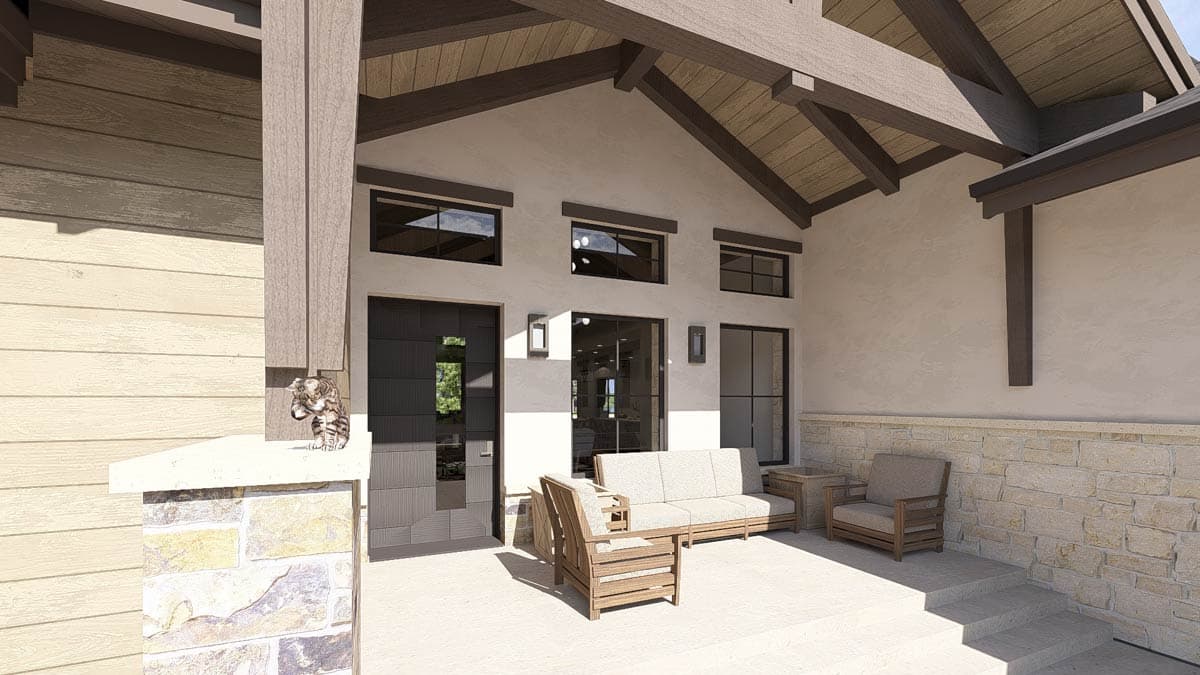 Plan 64529SC: Modern Ranch with Second-Story Gym for the Rear-View Lot - Image #15 - Craftsman, Mountain, New American, Prairie, Ranch, Shingle