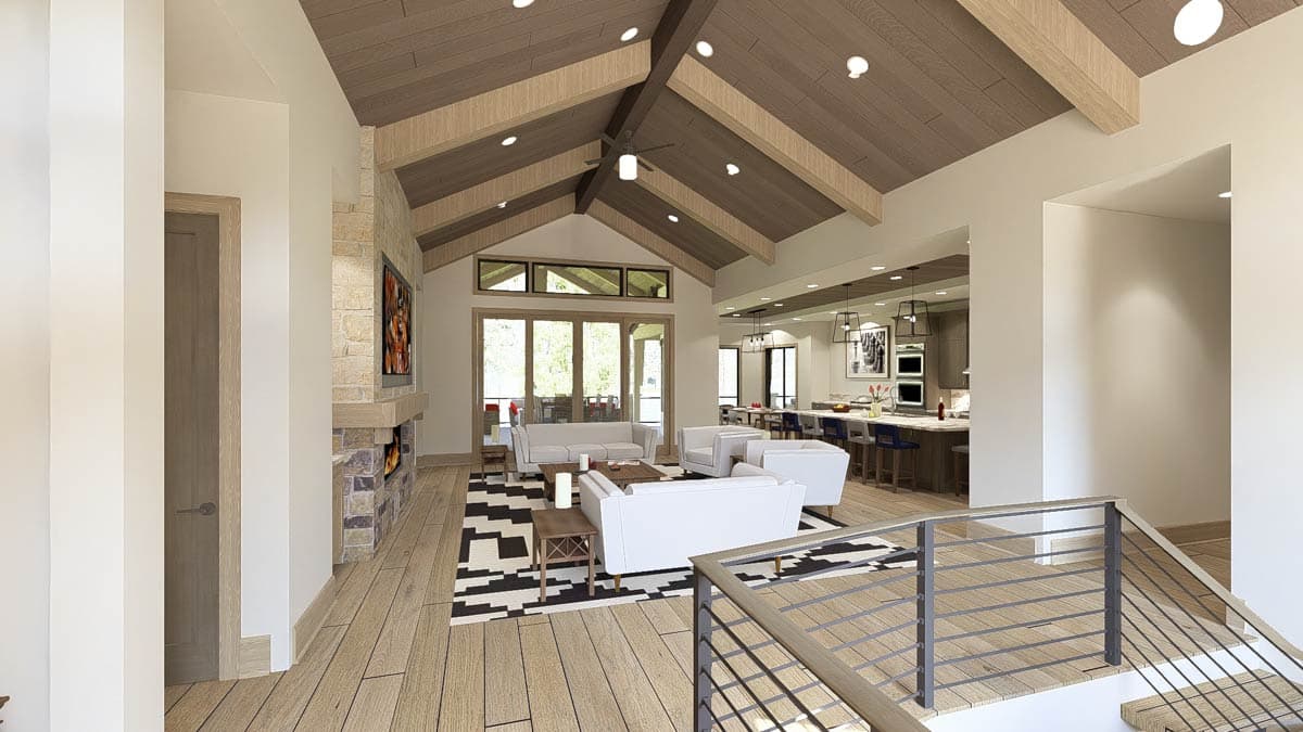 Plan 64529SC: Modern Ranch with Second-Story Gym for the Rear-View Lot - Image #16 - Craftsman, Mountain, New American, Prairie, Ranch, Shingle
