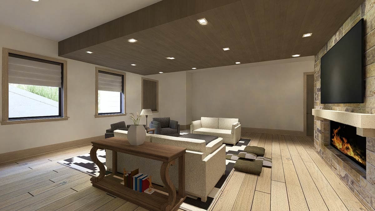 Plan 64529SC: Modern Ranch with Second-Story Gym for the Rear-View Lot - Image #29 - Craftsman, Mountain, New American, Prairie, Ranch, Shingle