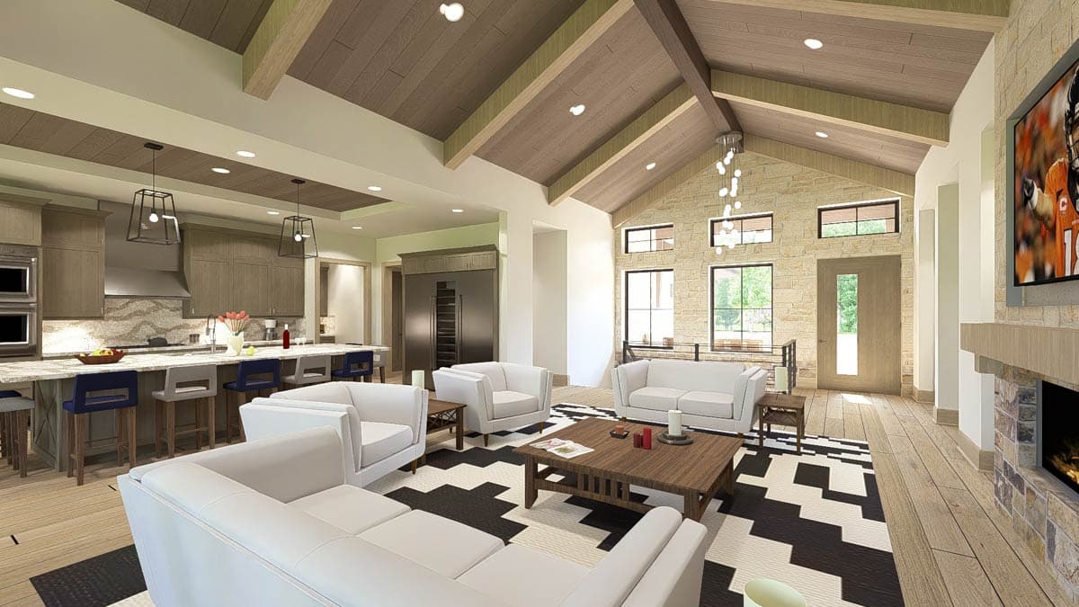 Plan 64529SC: Modern Ranch with Second-Story Gym for the Rear-View Lot - Image #34 - Craftsman, Mountain, New American, Prairie, Ranch, Shingle