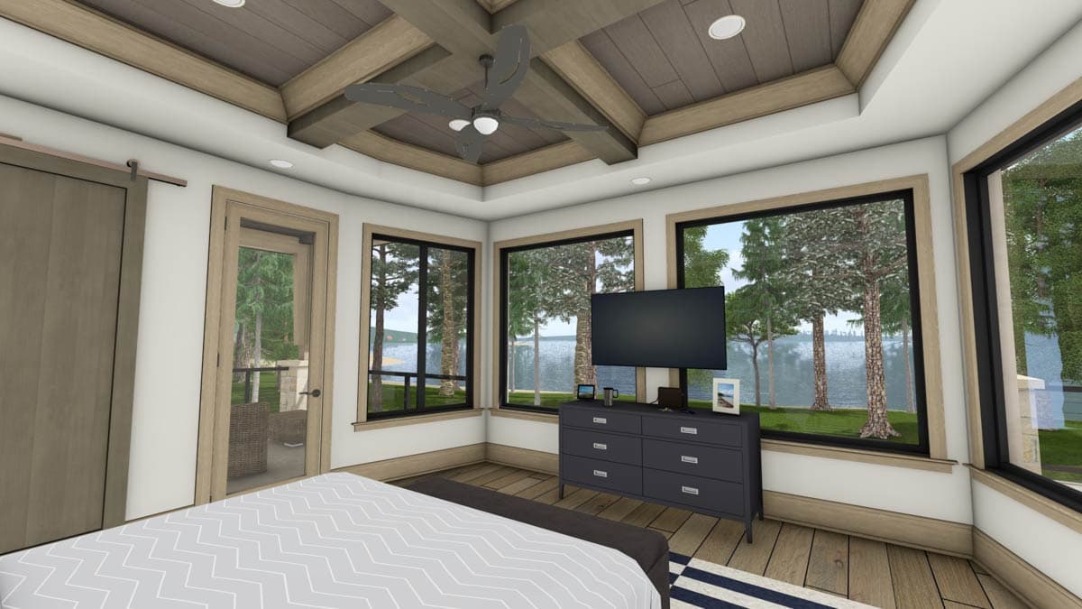Plan 64529SC: Modern Ranch with Second-Story Gym for the Rear-View Lot - Image #35 - Craftsman, Mountain, New American, Prairie, Ranch, Shingle