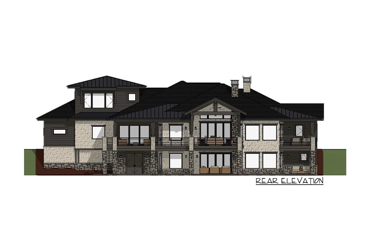Plan 64529SC: Modern Ranch with Second-Story Gym for the Rear-View Lot - Image #47 - Craftsman, Mountain, New American, Prairie, Ranch, Shingle
