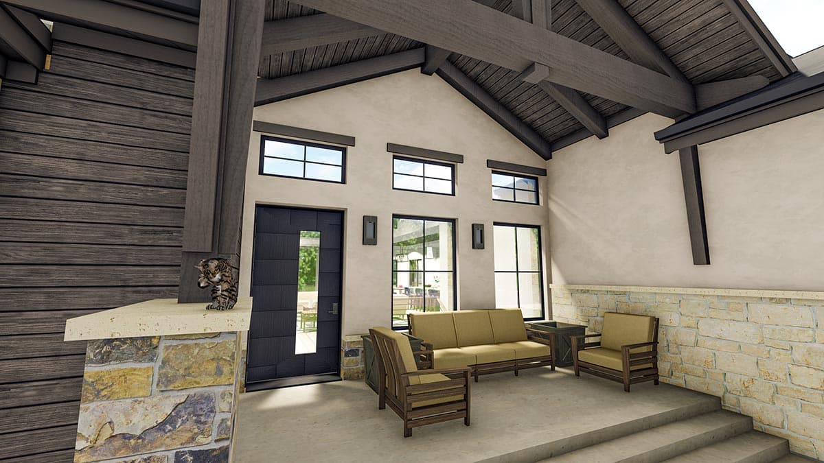 Plan 64529SC: Modern Ranch with Second-Story Gym for the Rear-View Lot - Image #12 - Craftsman, Mountain, New American, Prairie, Ranch, Shingle