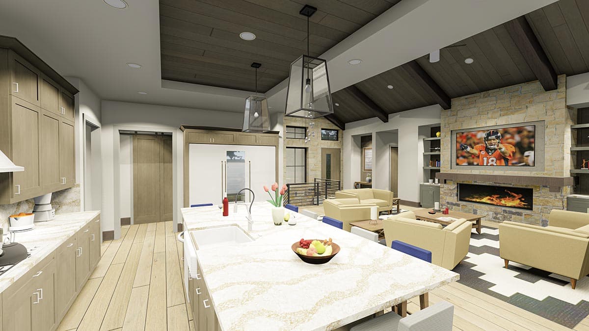 Plan 64529SC: Modern Ranch with Second-Story Gym for the Rear-View Lot - Image #19 - Craftsman, Mountain, New American, Prairie, Ranch, Shingle