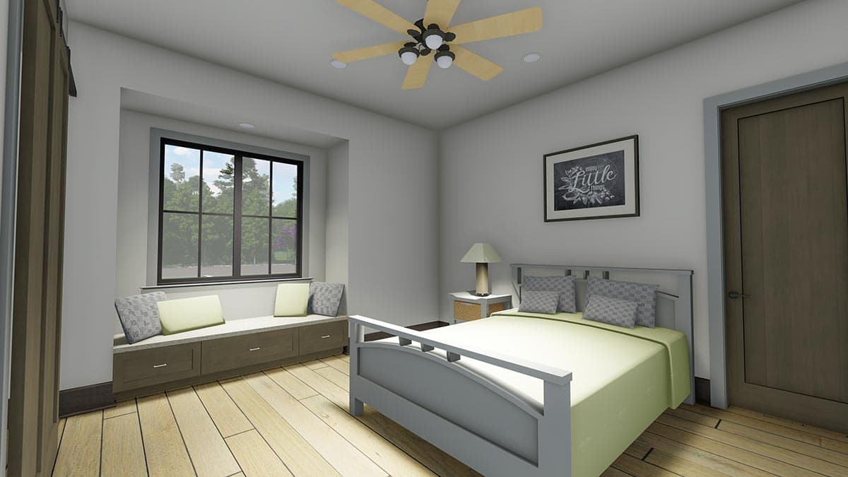 Plan 64529SC: Modern Ranch with Second-Story Gym for the Rear-View Lot - Image #25 - Craftsman, Mountain, New American, Prairie, Ranch, Shingle