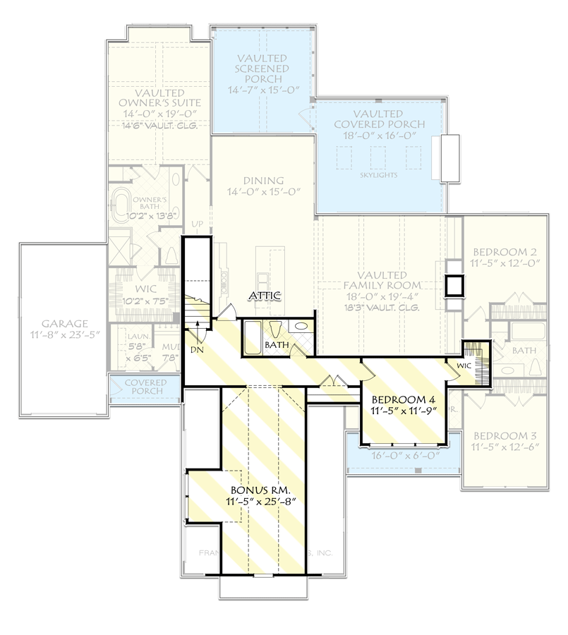 Plan 710418BTZ: 2200 Square Foot Modern Farmhouse Plan with Upstairs Expansion - Floor Plan - Optional Second Floor - Country, Craftsman, Farmhouse, Modern Farmhouse, New American