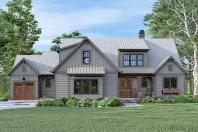 2200 Square Foot Modern Farmhouse Plan with Upstairs Expansion