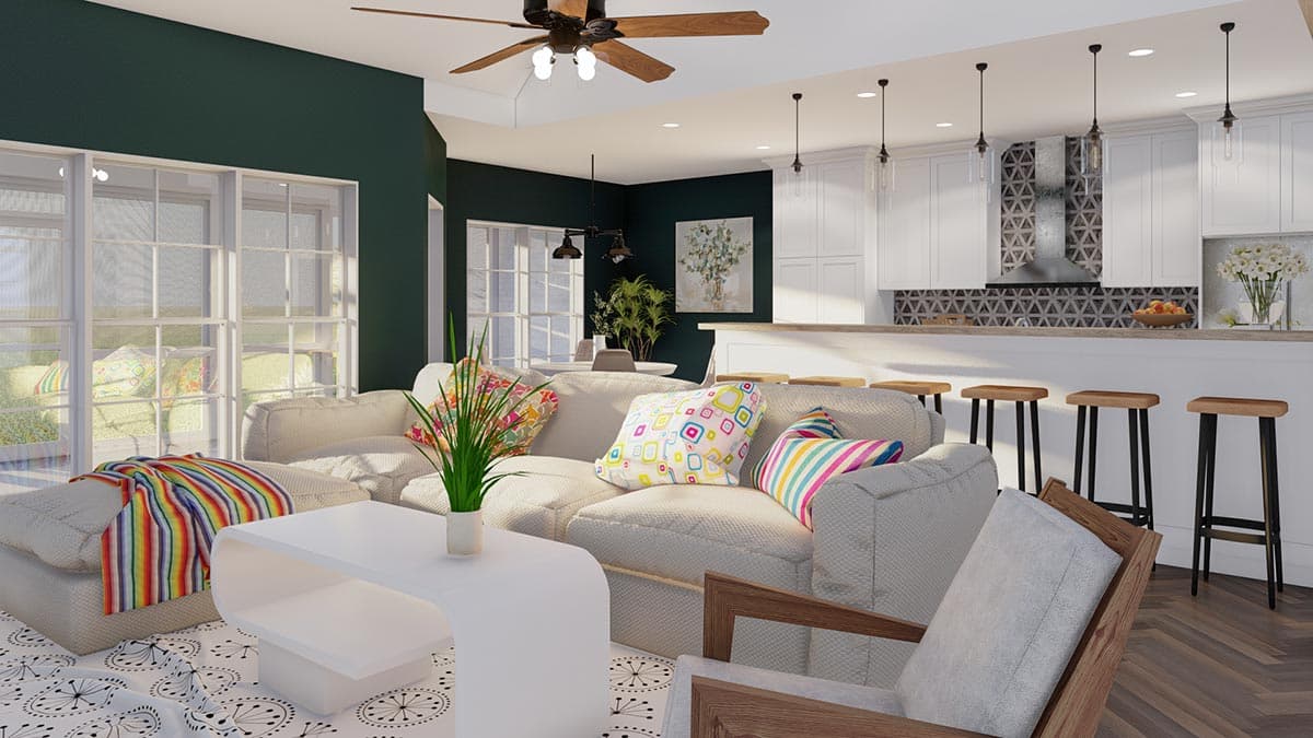 Plan 70784MK: Multi-Generational European Home Plan with Two Master Suites - 2565 Sq Ft - Image #9 - Acadian, European, French Country, Louisiana-Style, Southern, Southern Traditional