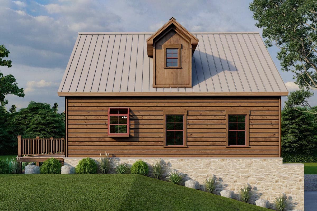 Plan 70785MK: 3 Bed Rustic Cabin with Drive-Under Garage - 2221 Sq Ft - Image #6 - Cabin, Cottage, Country, Mountain, Rustic, Traditional, Vacation