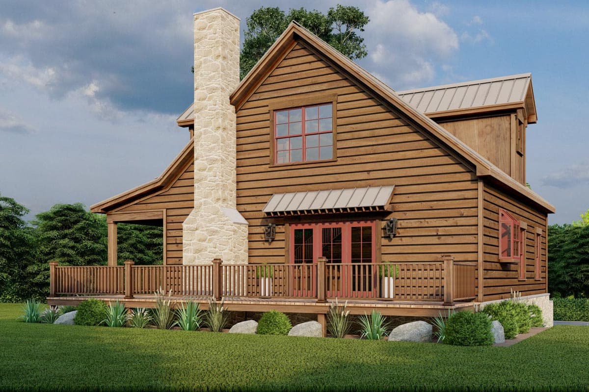 Plan 70785MK: 3 Bed Rustic Cabin with Drive-Under Garage - 2221 Sq Ft - Image #7 - Cabin, Cottage, Country, Mountain, Rustic, Traditional, Vacation