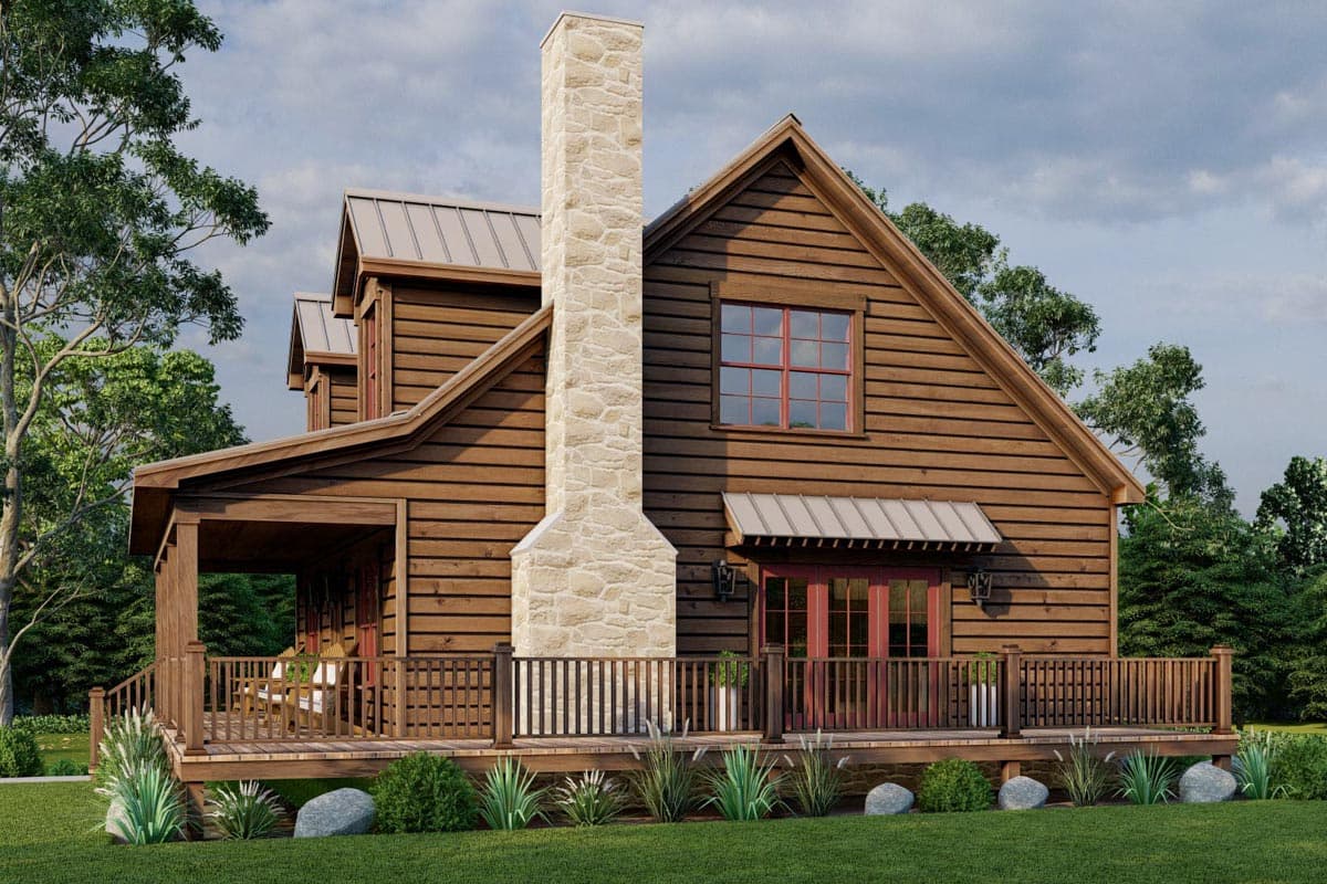 Plan 70785MK: 3 Bed Rustic Cabin with Drive-Under Garage - 2221 Sq Ft - Image #8 - Cabin, Cottage, Country, Mountain, Rustic, Traditional, Vacation