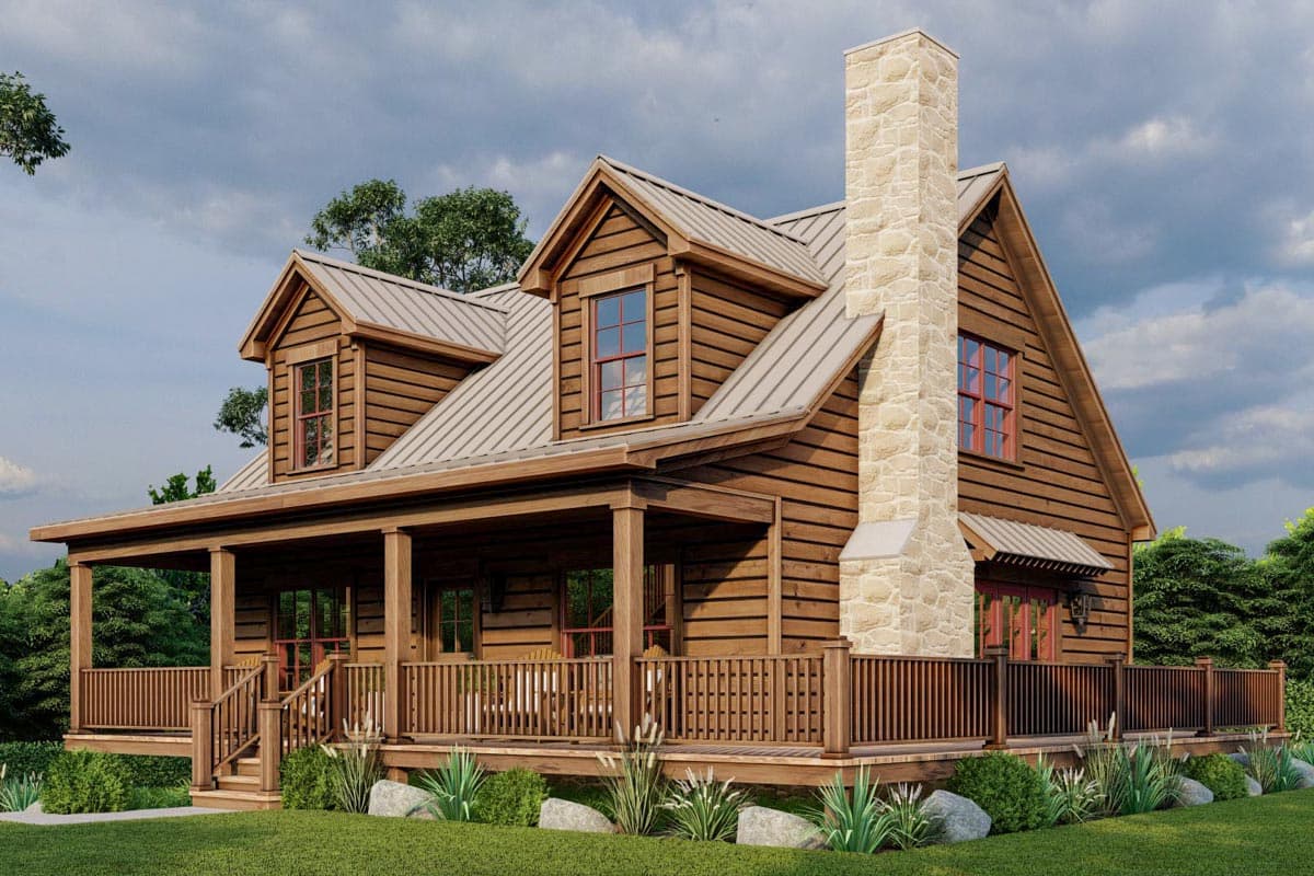 Plan 70785MK: 3 Bed Rustic Cabin with Drive-Under Garage - 2221 Sq Ft - Image #9 - Cabin, Cottage, Country, Mountain, Rustic, Traditional, Vacation