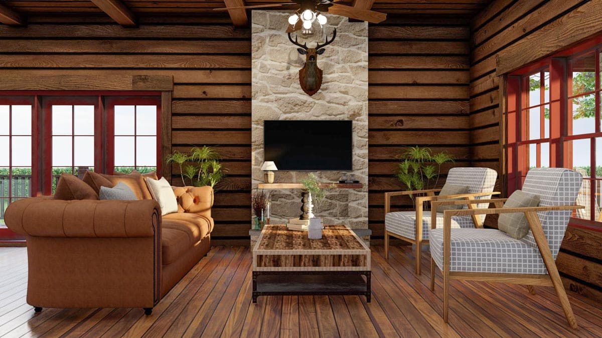 Plan 70785MK: 3 Bed Rustic Cabin with Drive-Under Garage - 2221 Sq Ft - Image #11 - Cabin, Cottage, Country, Mountain, Rustic, Traditional, Vacation