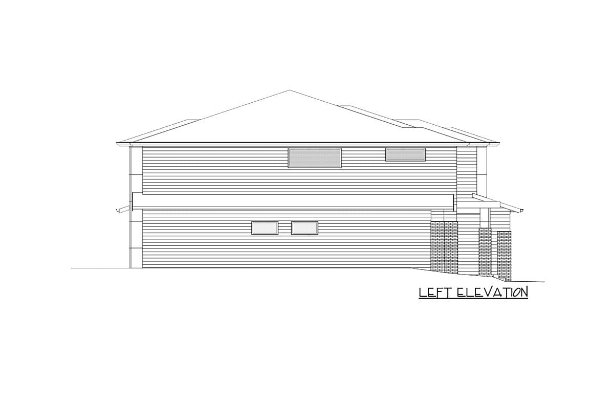 Plan 666179RAF: 5-Bed Modern Home Plan with 4-Car Tandem Garage - Image #8 - Mid Century Modern, Modern, Northwest, Prairie