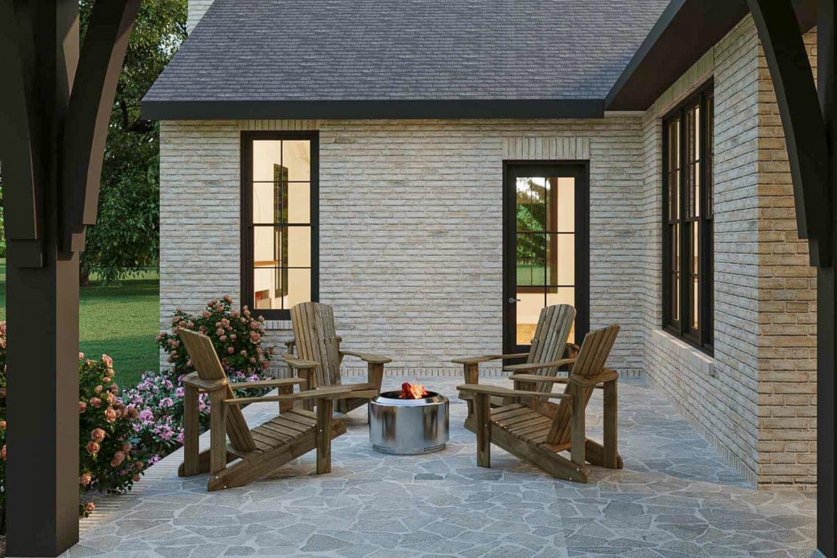 Plan 50214PH: 2-Story Modern Tudor House Plan with Main-level Master Bedroom - Image #4 - Country, European, Transitional, Tudor