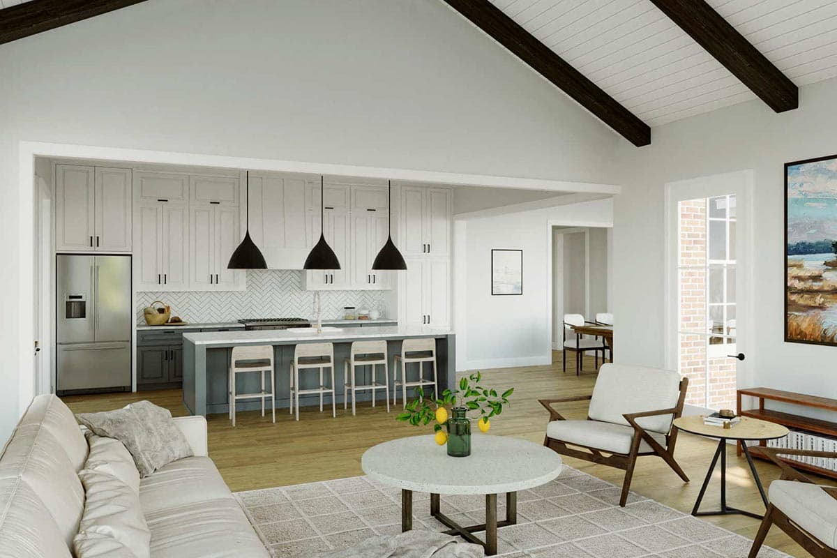 Plan 50214PH: 2-Story Modern Tudor House Plan with Main-level Master Bedroom - Image #12 - Country, European, Transitional, Tudor